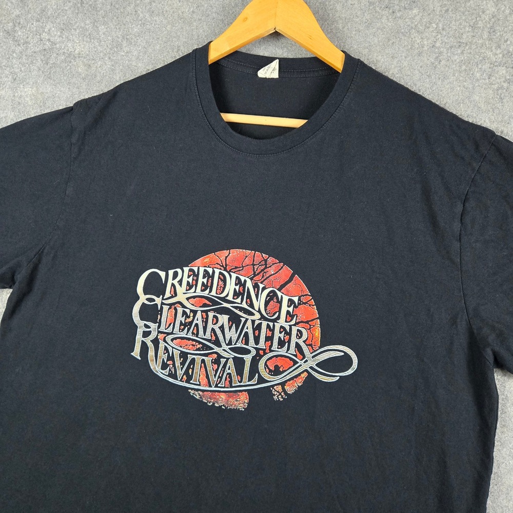Creedence Clearwater Revival T Shirt Mens XL Black Band Tee Graphic Rock Music